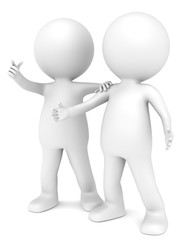 3D little human characters The Colleagues are Impressed.