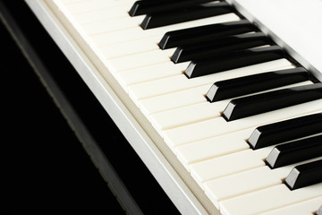 background of piano keyboard, close up