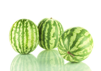 juicy watermelons isolated on white