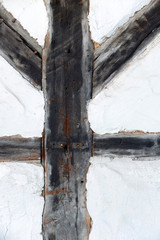 Marode Fachwerkfassade