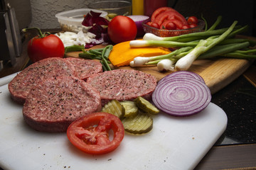 Hamburgers ready to grill-1