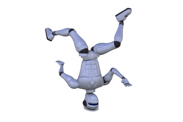 Robot dancer on a head