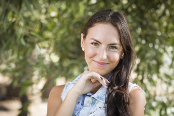 Attractive Mixed Race Girl Portrait