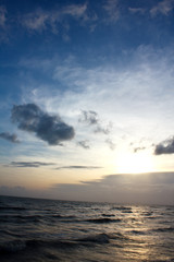 Bright blue sky and sun shine Landscape