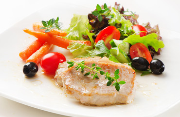 Roast pork with vegetables