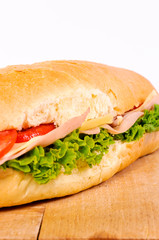 Half sandwich on the board