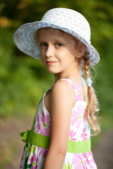 Beautiful blue-eyed little girl