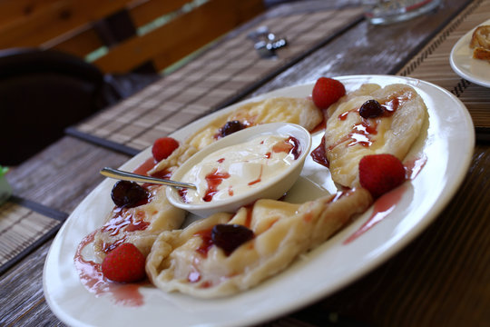 Ukrainian Varenyky With Strawberries