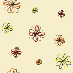 Flowers vector seamless pattern