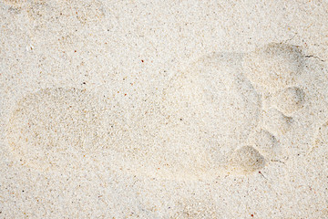 empreinte de pied sur sable