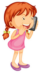 a girl talking on mobile