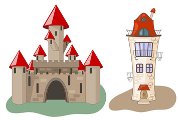 Vector Castle and House