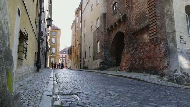 Part of Old Town in Warsaw, Poland