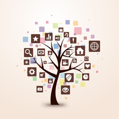 web icon tree concept