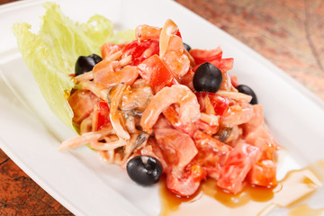 salad with shrimps
