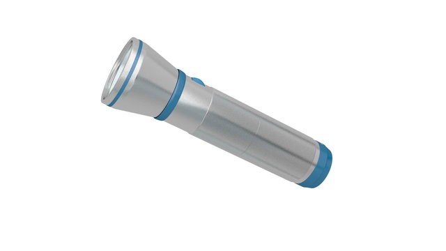 LED torch on white background