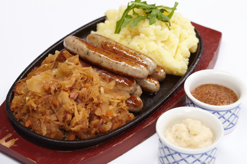 sausage with cabbage