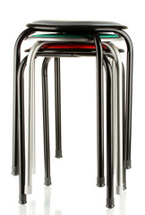 comfortable stools isolated on white