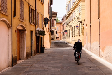 Views Modena Cyclist Alone