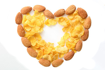 conflakes with almonds for breakfast