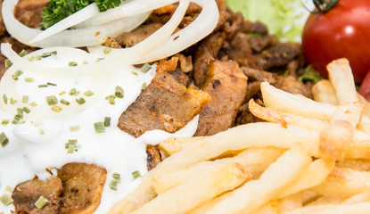 Portion of Kebab meat (macro shot)