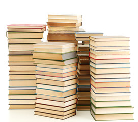 old books isolated on white