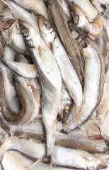 Fish in ice at the market