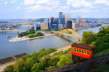 Pittsburgh, Pennsylvania Incline - obrazy, fototapety, plakaty