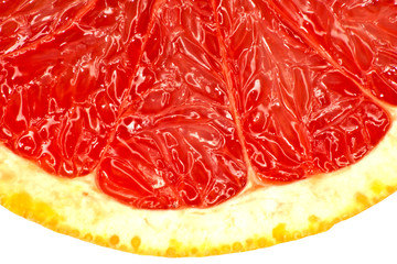 Red grapefruit close-up macro shot
