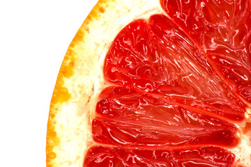Red grapefruit close-up macro shot