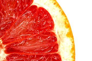 Red grapefruit close-up macro shot