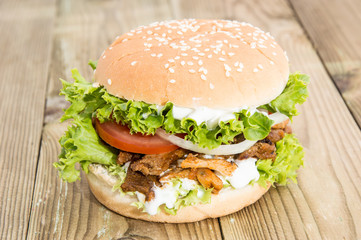 Homemade Kebab Burger