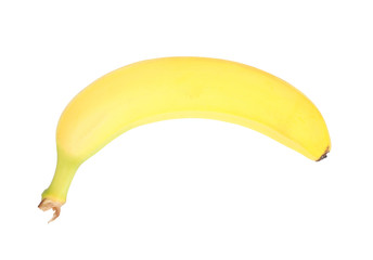 Ripe banana isolated on white background