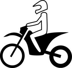pictogram of motocross rider