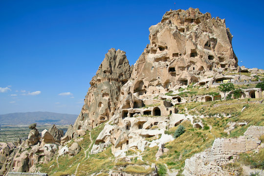 amazing view of Uchisar castle in Cappadocia