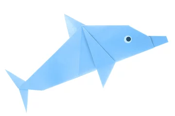 Poster de jardin Dauphin dolphin origami