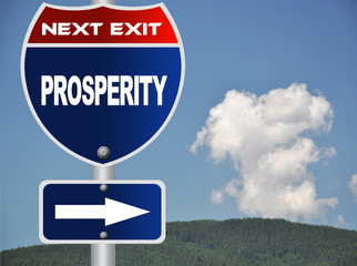 Prosperity road sign