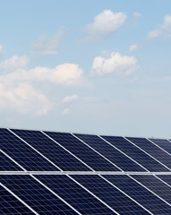 Solar panels at a solar power plant