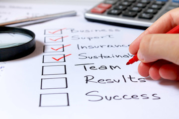 hand checking business concepts