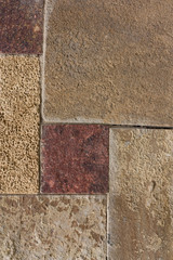 Unshaped stone wall pattern,wall made of rocks