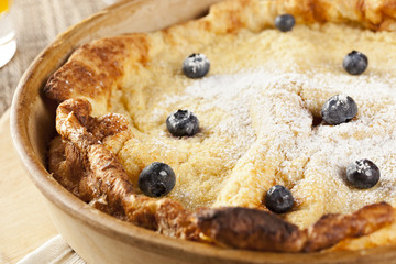 Homemade German Pancake with blueberries