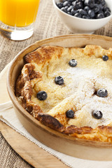 Homemade German Pancake with blueberries