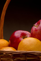 Fruit in a wicker basket