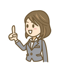 ビジネスウーマン　女性　表情　イラスト　ポイント