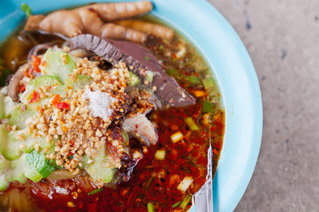 Chicken noodle, food of thailand