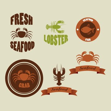 vintage labels seafood