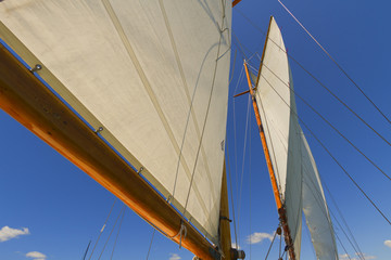 Views of the private sail yacht.