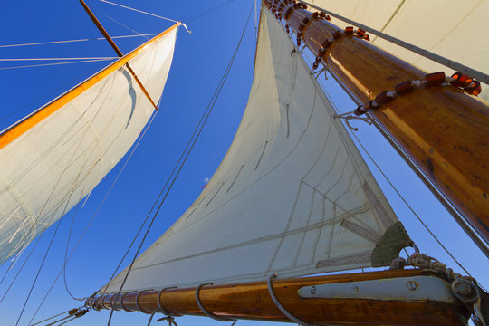 Views of the private sail yacht.