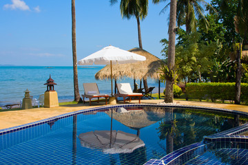 Swimming pool near the sea