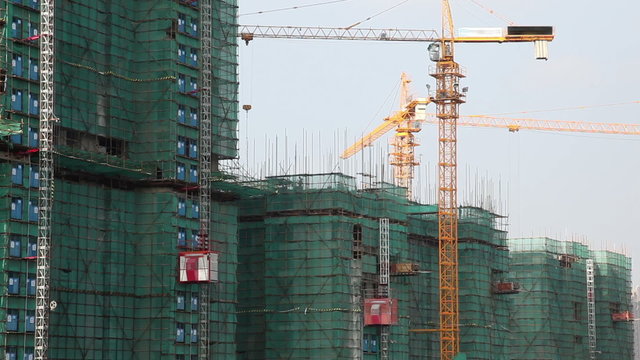 Construction Elevators and tower cranes